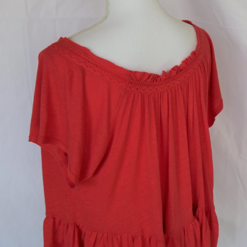 Anthropologie Free People Charlie Ruffle Tee Top - Picture 4 of 7